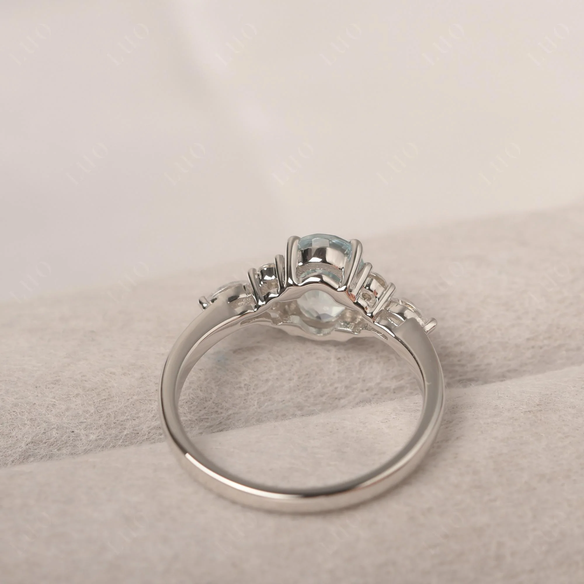 Simple Oval Aquamarine Engagement Ring - Image 31