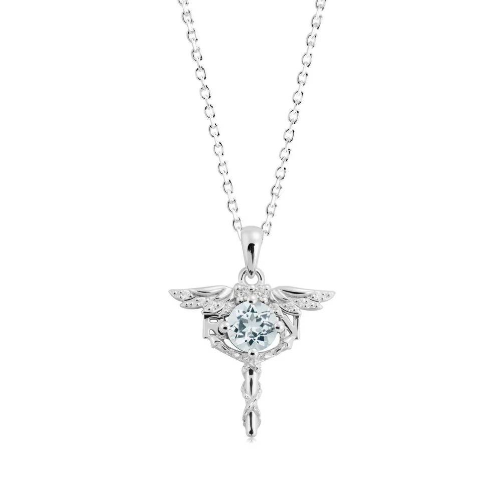 Aquamarine Rn Nurse Necklace