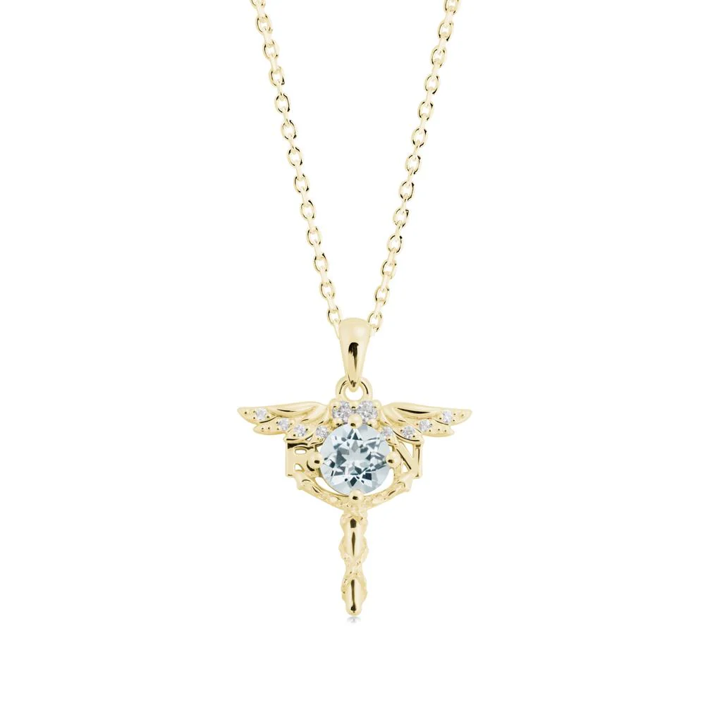 Aquamarine Rn Nurse Necklace - Image 4