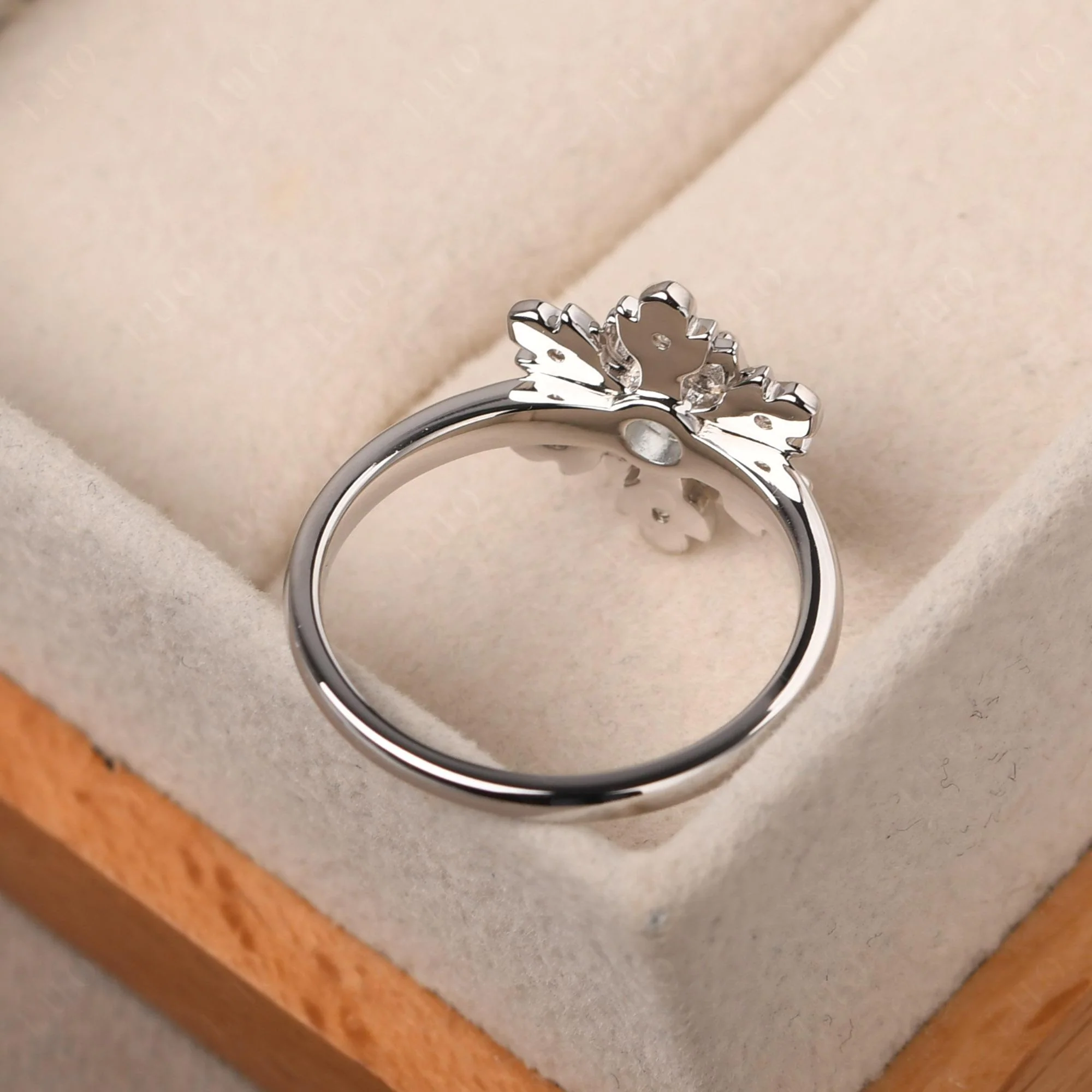 Aquamarine Snowflake Ring - Image 13