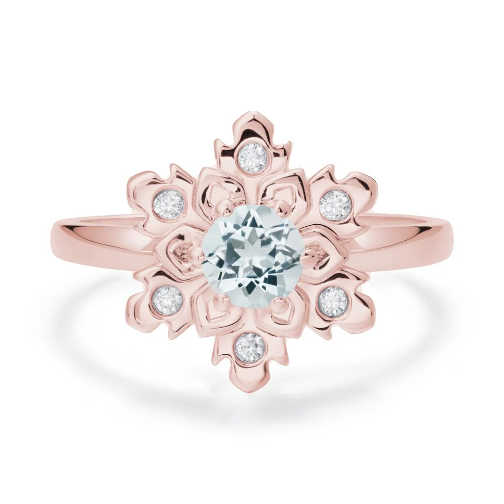 Aquamarine Snowflake Ring - Image 5