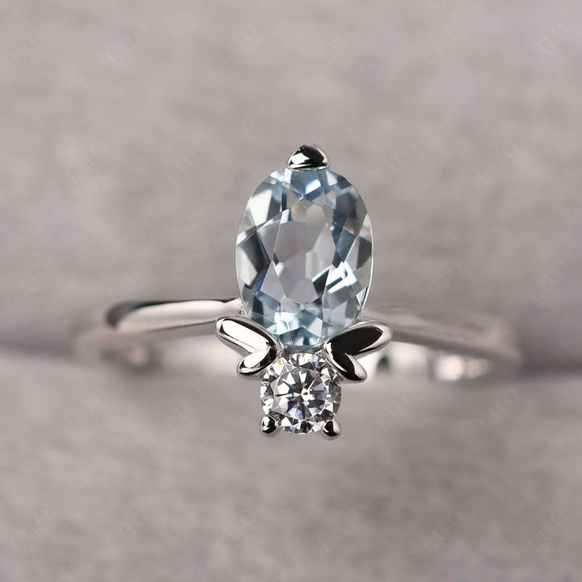 Aquamarine Bumble Bee Ring - Image 10