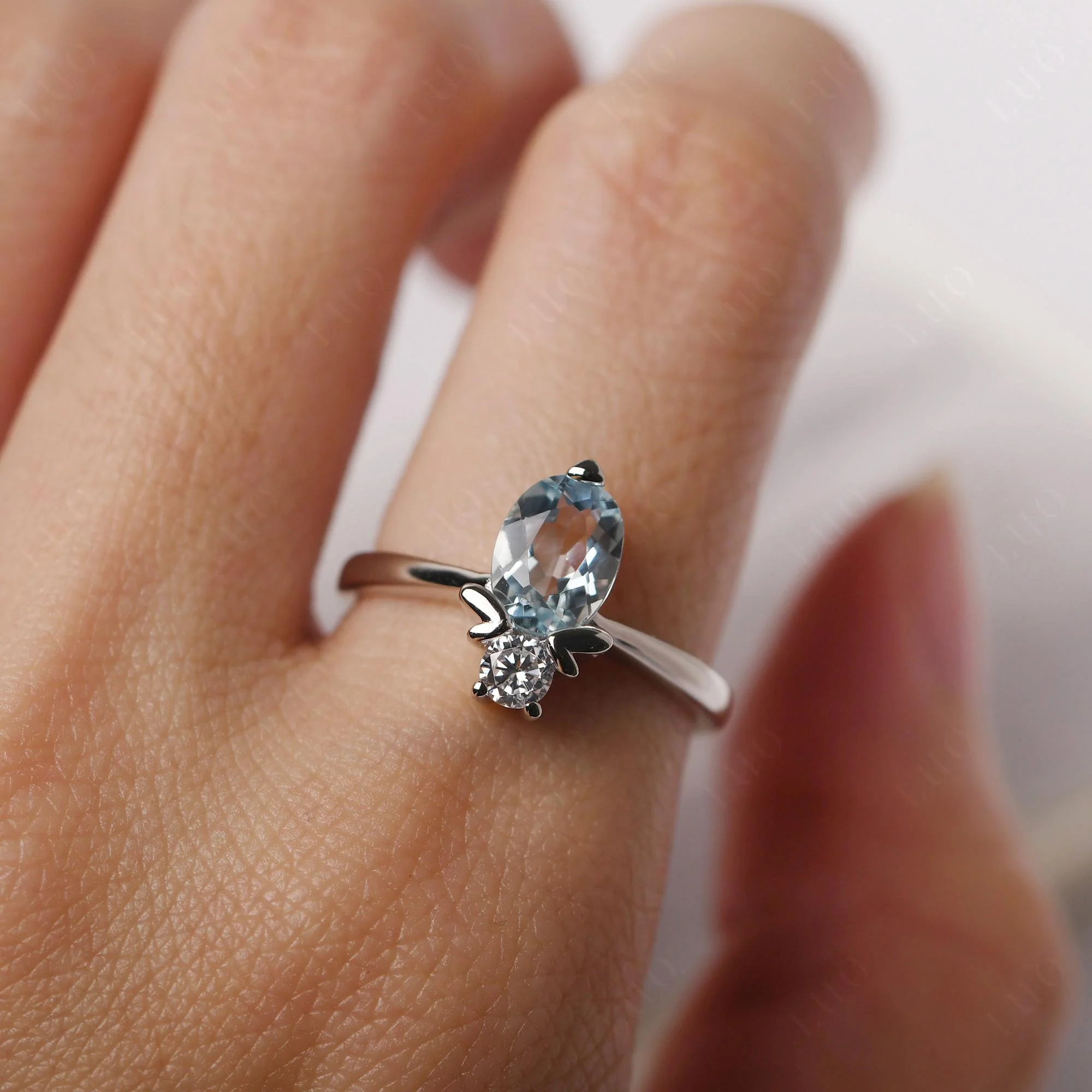 Aquamarine Bumble Bee Ring - Image 14