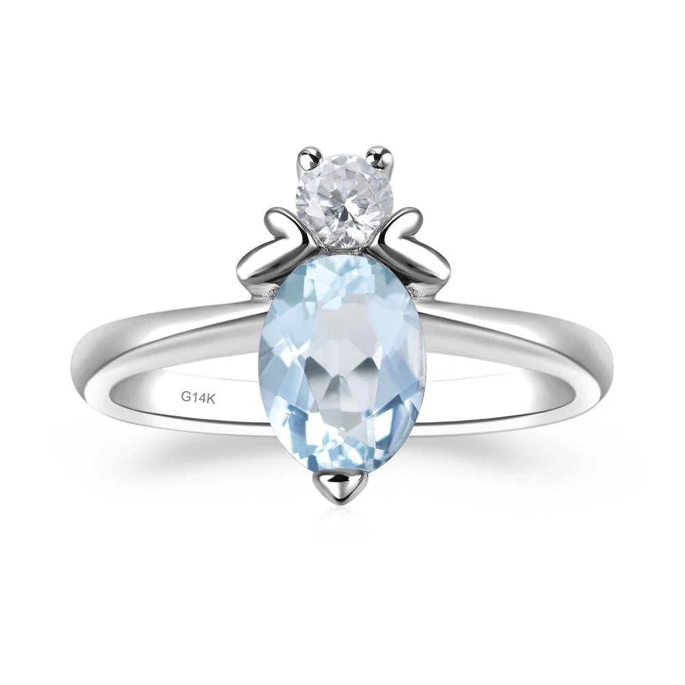 Aquamarine Bumble Bee Ring - Image 3