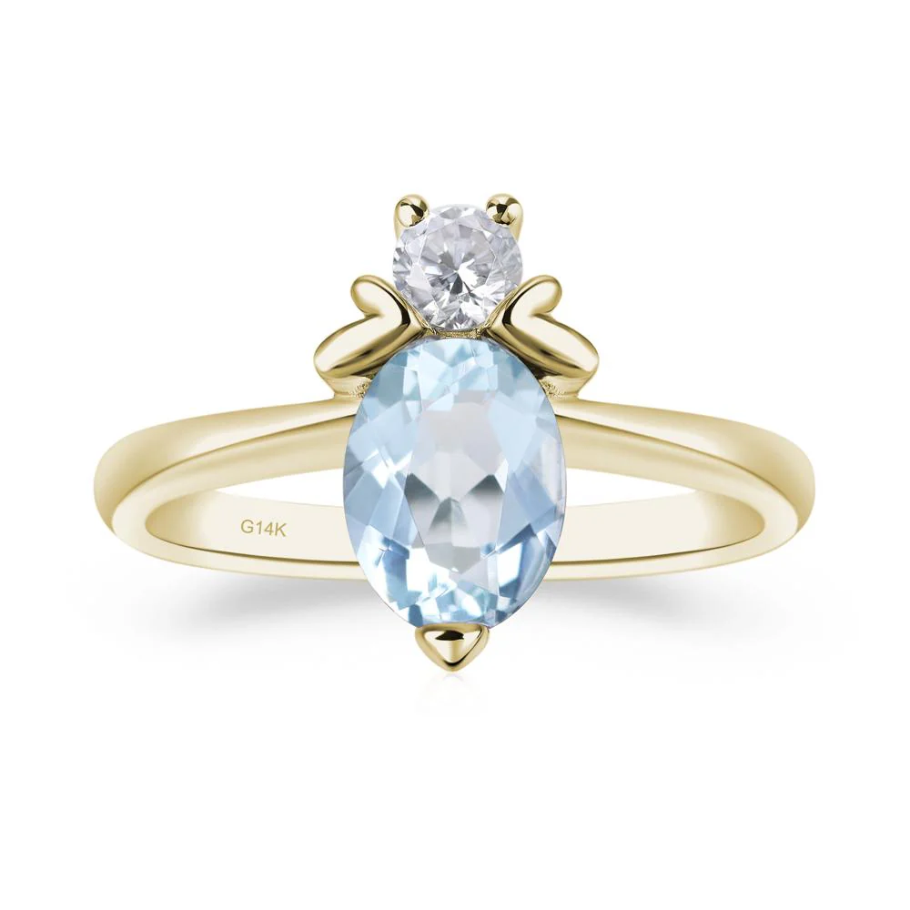Aquamarine Bumble Bee Ring - Image 4