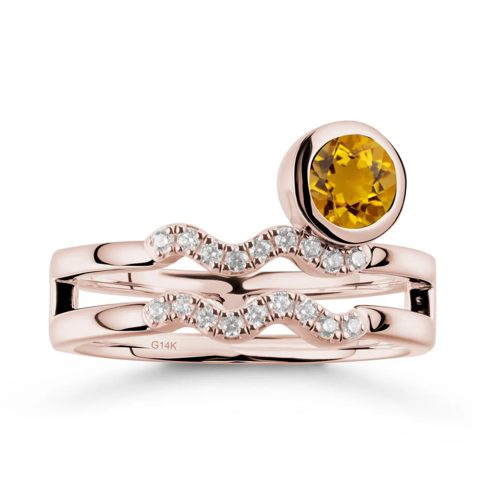 Aquarius Zodiac Citrine Ring -Innovative and Unique - Image 2