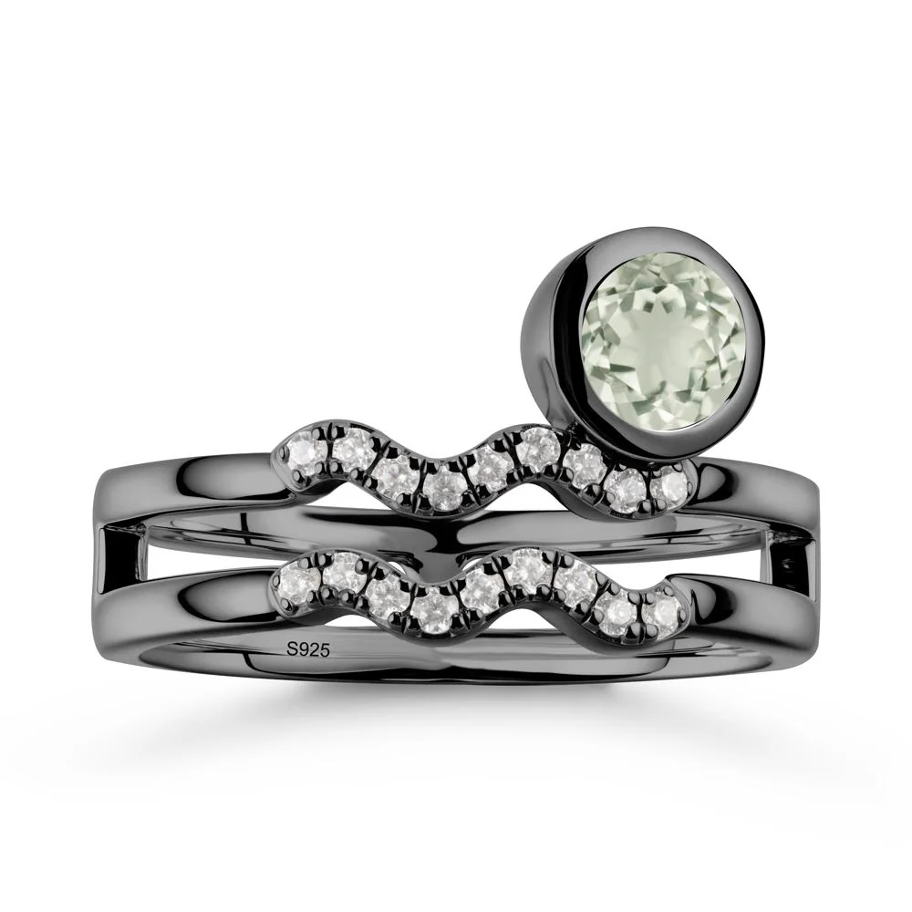 Aquarius Zodiac Green Amethyst Ring -Innovative and Unique - Image 7