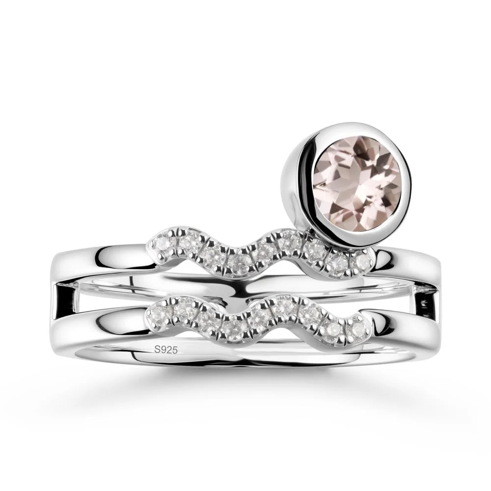 Aquarius Zodiac Morganite Ring -Innovative and Unique
