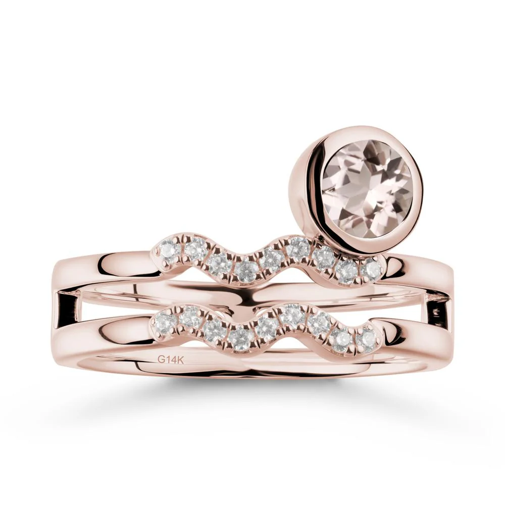 Aquarius Zodiac Morganite Ring -Innovative and Unique - Image 2