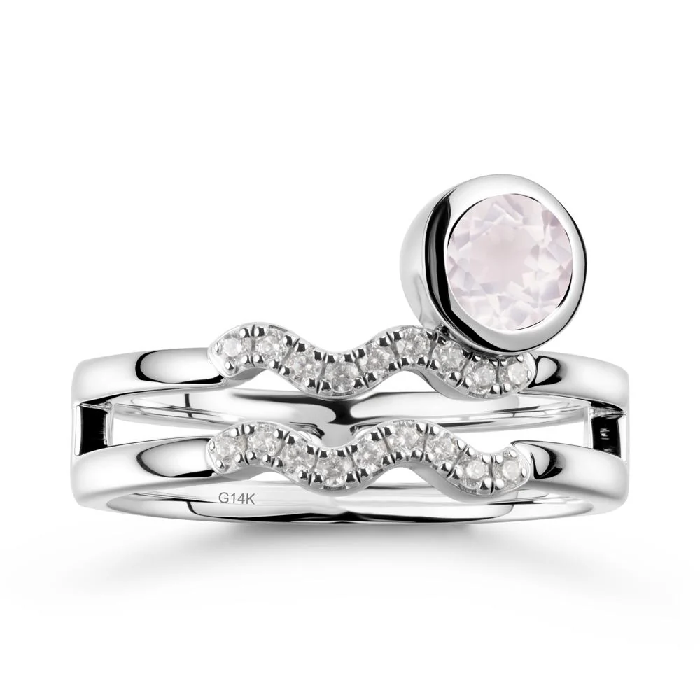 Aquarius Zodiac Rose Quartz Ring -Innovative and Unique