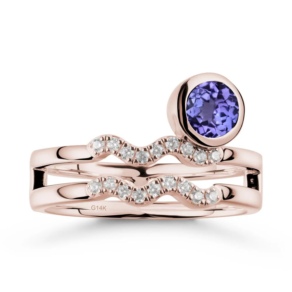 Aquarius Zodiac Tanzanite Ring -Innovative and Unique - Image 2