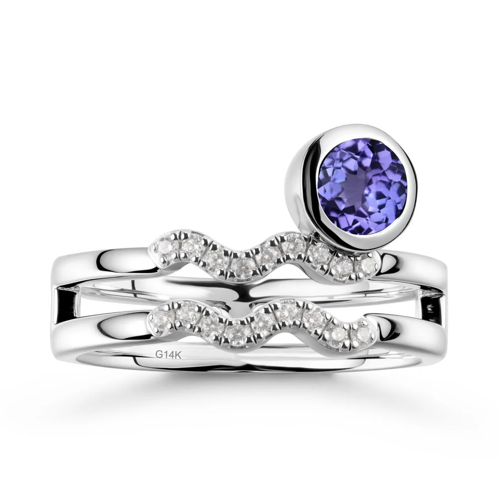 Aquarius Zodiac Tanzanite Ring -Innovative and Unique - Image 3