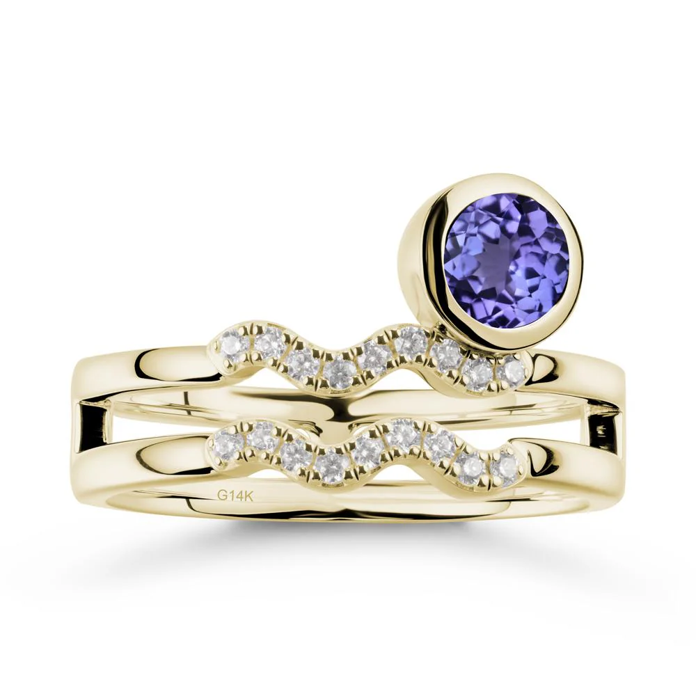 Aquarius Zodiac Tanzanite Ring -Innovative and Unique - Image 4