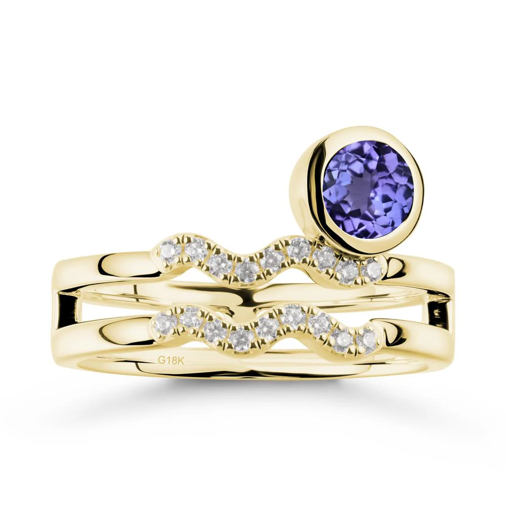 Aquarius Zodiac Tanzanite Ring -Innovative and Unique - Image 7