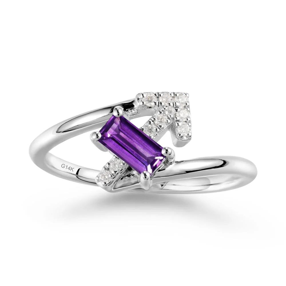 Arrow-Inspired Amethyst Ring In Sterling Silver - Image 3