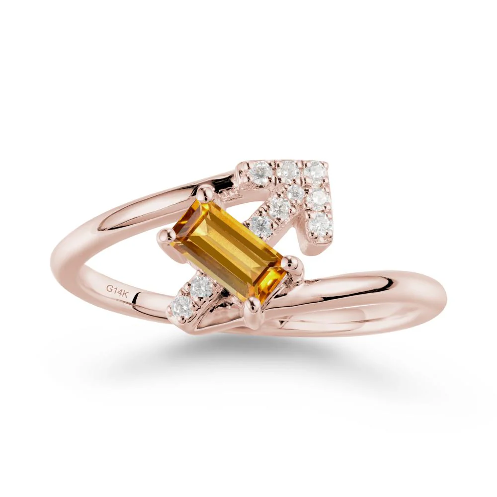 Arrow-Inspired Citrine Ring In Sterling Silver - Image 2