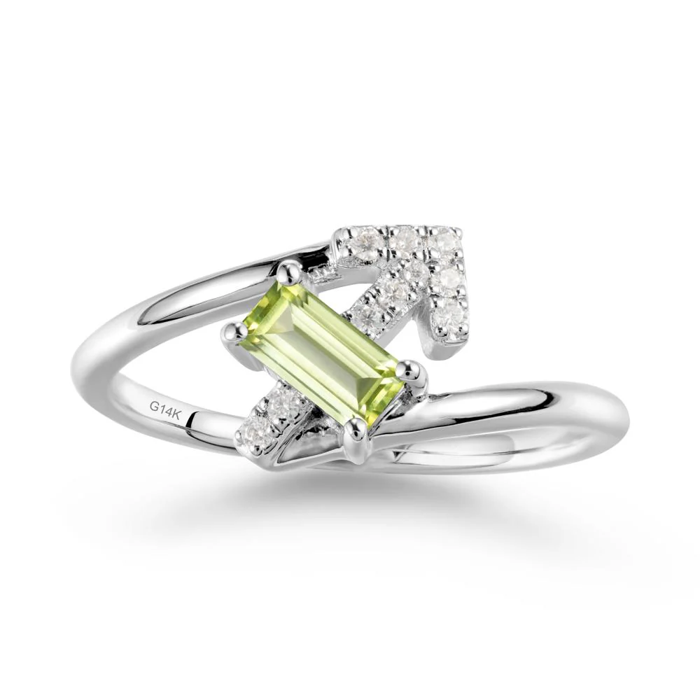 Arrow-Inspired Peridot Ring In Sterling Silver - Image 3