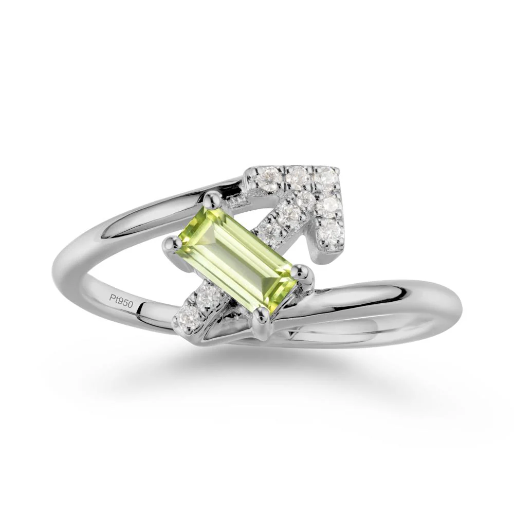 Arrow-Inspired Peridot Ring In Sterling Silver - Image 9