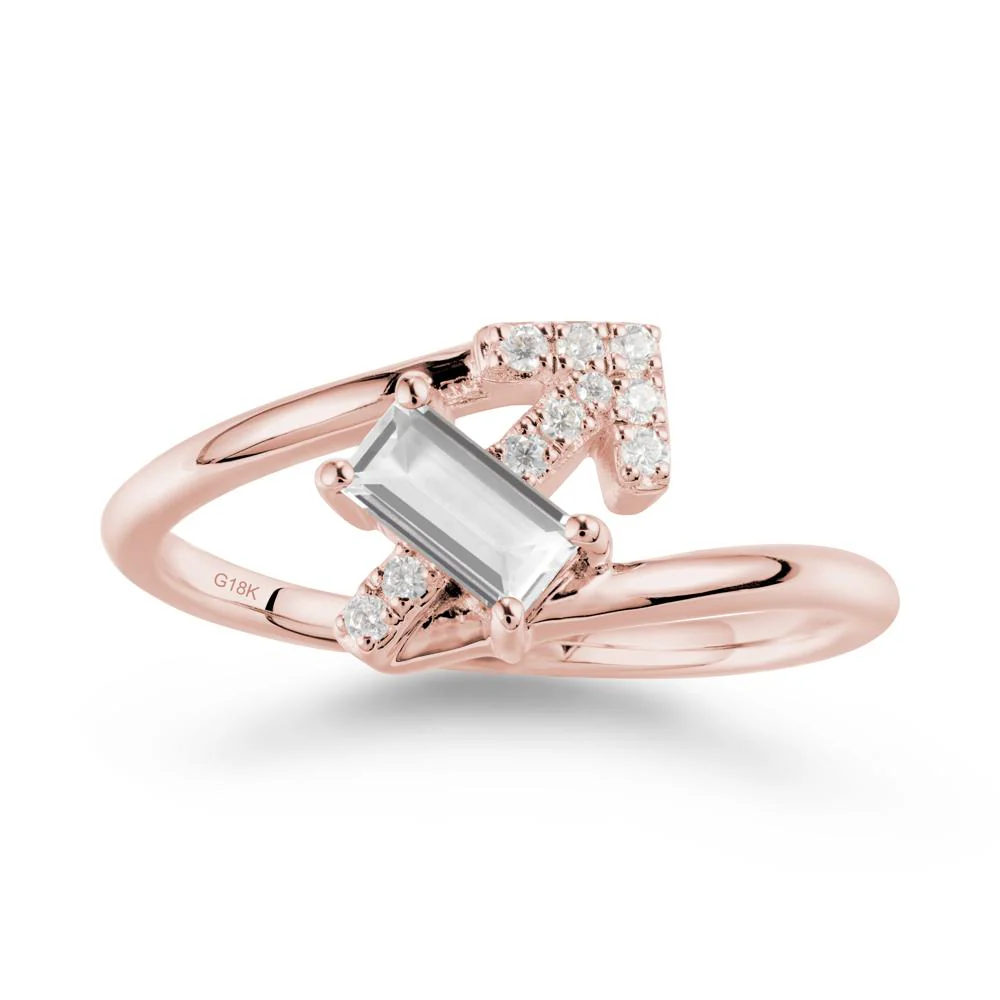 Arrow-Inspired White Topaz Ring In Sterling Silver - Image 5