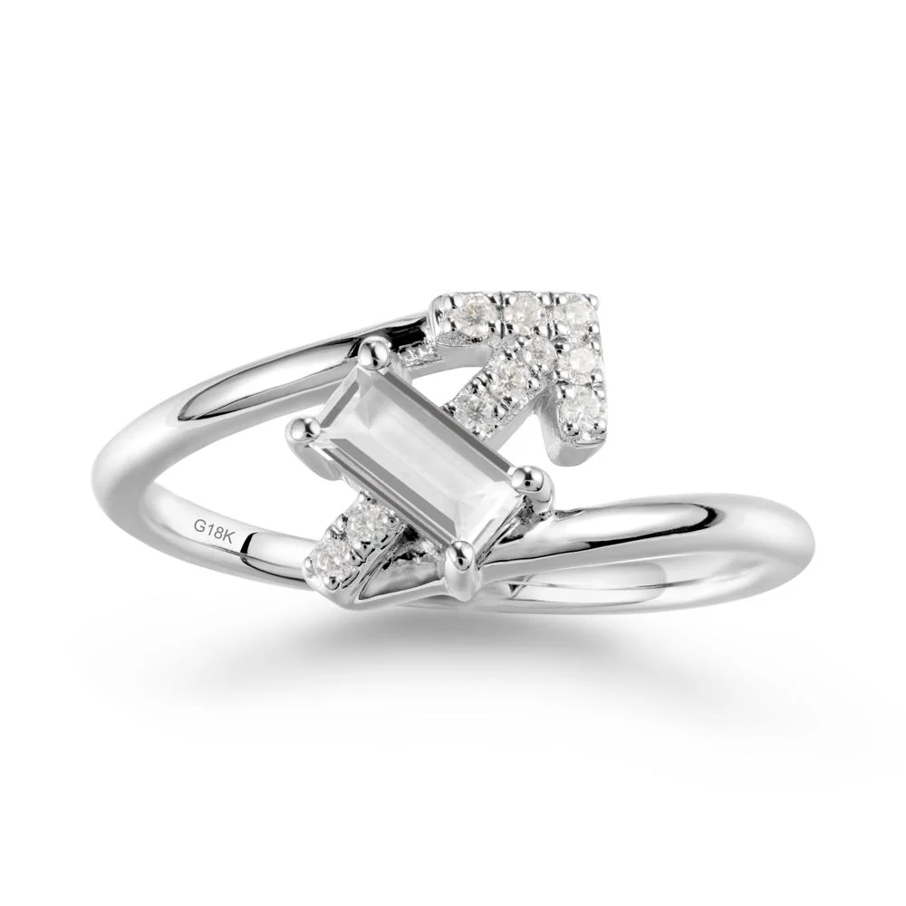 Arrow-Inspired White Topaz Ring In Sterling Silver - Image 6