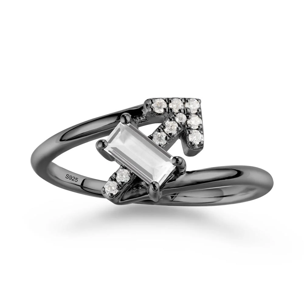 Arrow-Inspired White Topaz Ring In Sterling Silver - Image 8