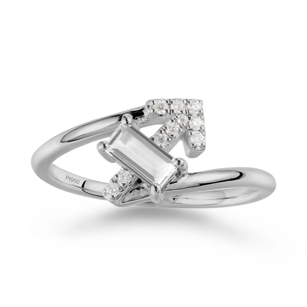 Arrow-Inspired White Topaz Ring In Sterling Silver - Image 9