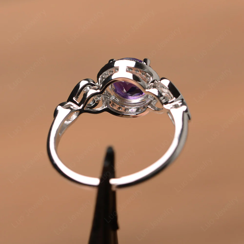 Amethyst Infinity Halo Ring - Image 3