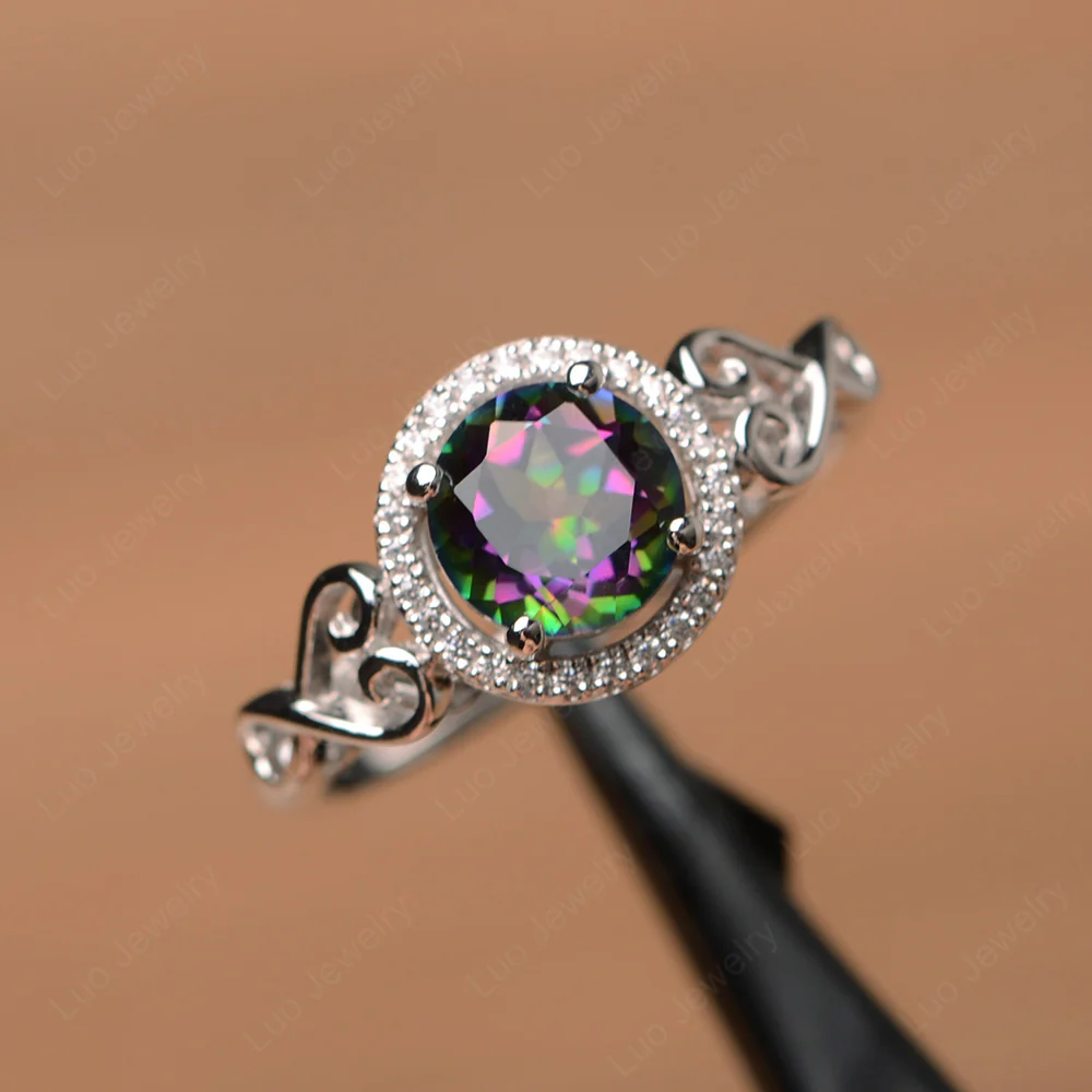 Mystic Topaz Infinity Halo Ring - Image 2