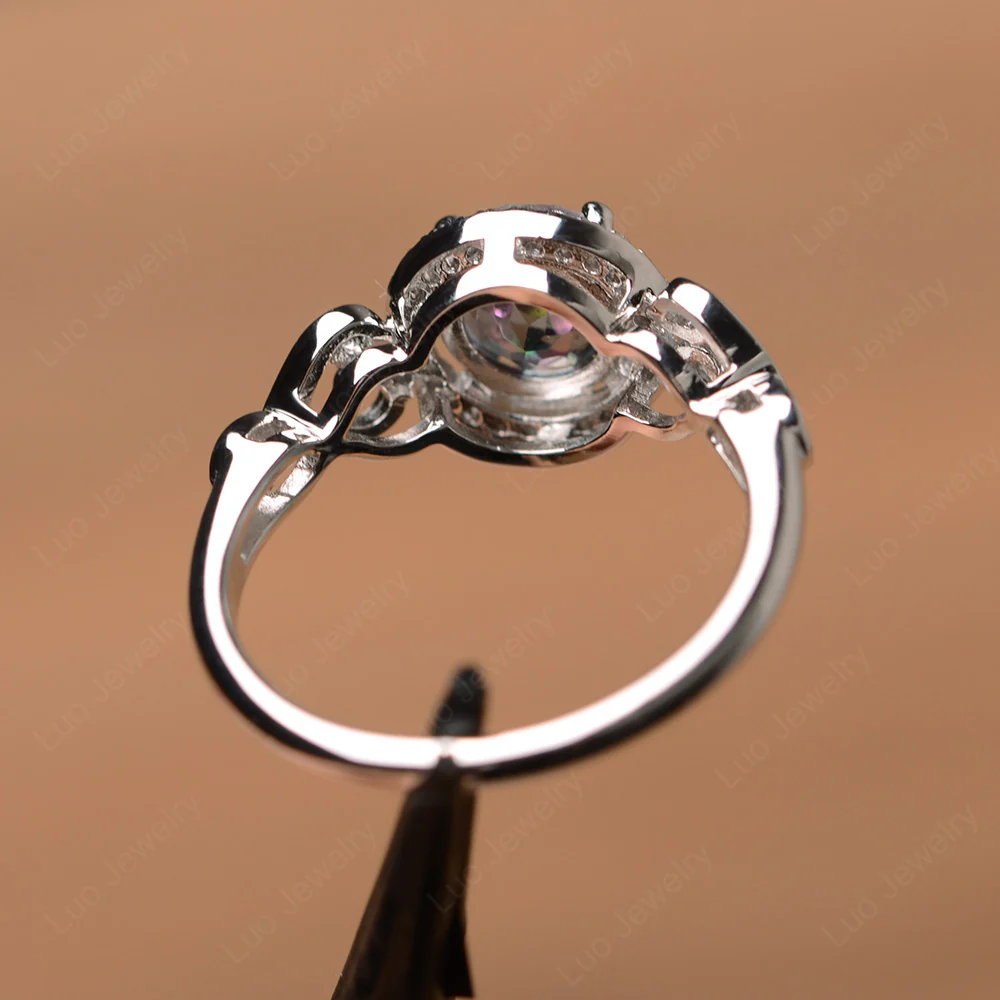 Mystic Topaz Infinity Halo Ring - Image 3