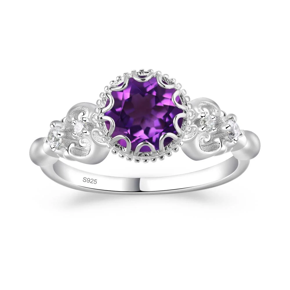 Vintage Style Amethyst Ring - Image 2