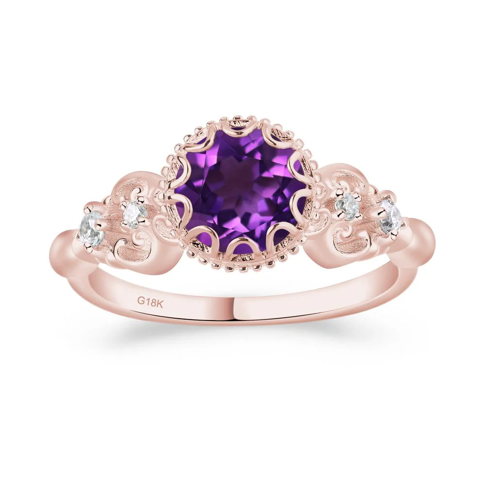 Vintage Style Amethyst Ring - Image 9