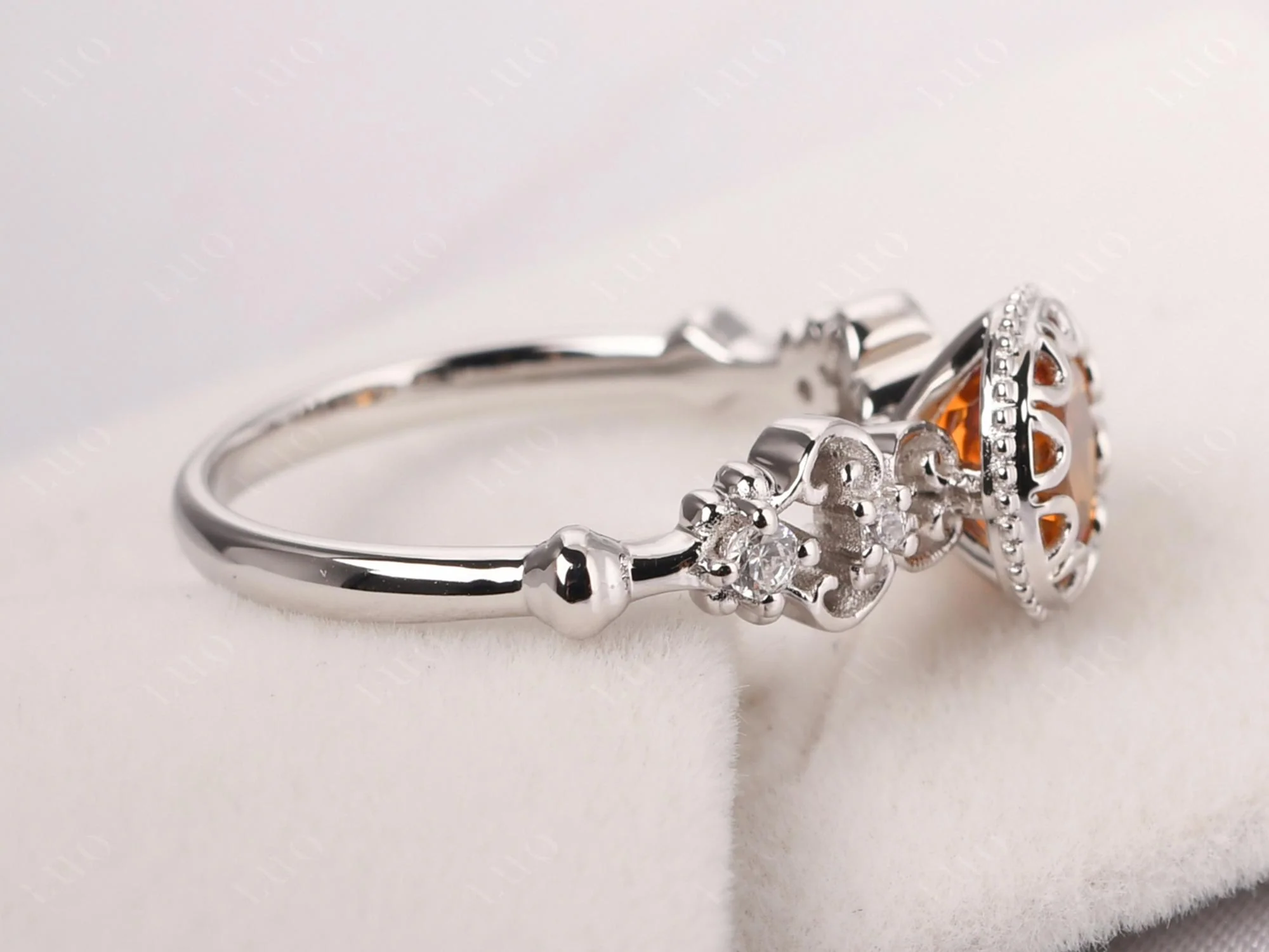 Vintage Style Citrine Ring - Image 13