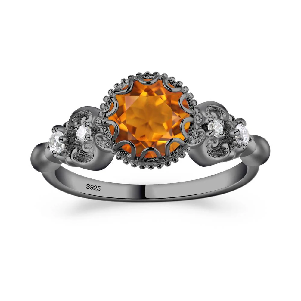 Vintage Style Citrine Ring - Image 3