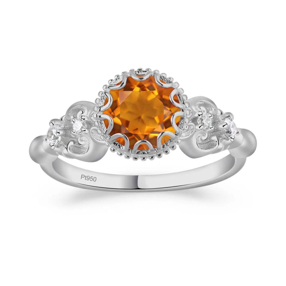 Vintage Style Citrine Ring - Image 6