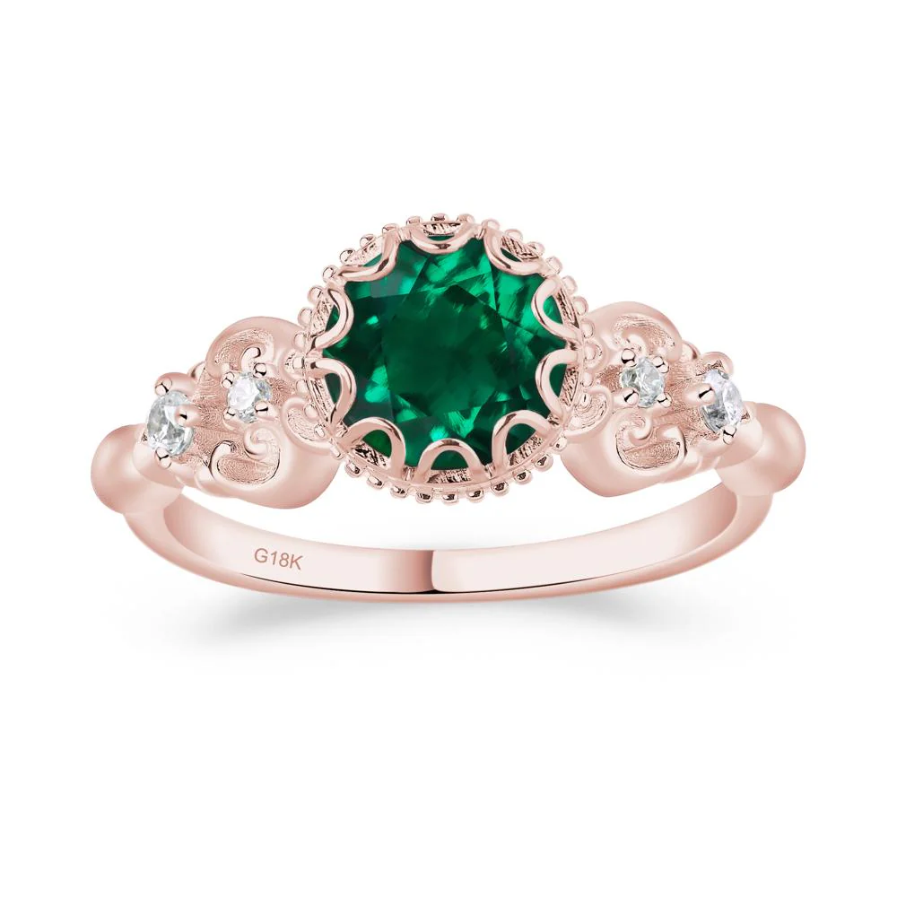 Vintage Style Emerald Ring - Image 9