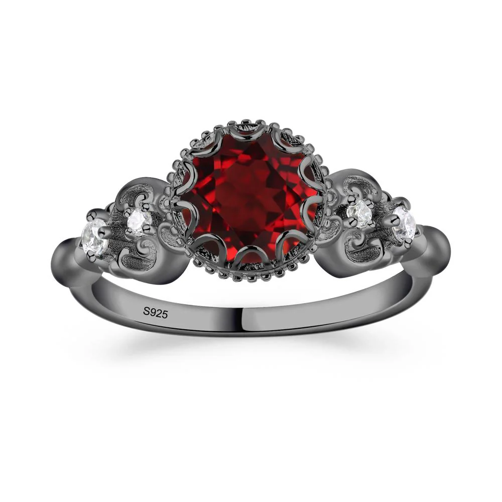 Vintage Style Garnet Ring