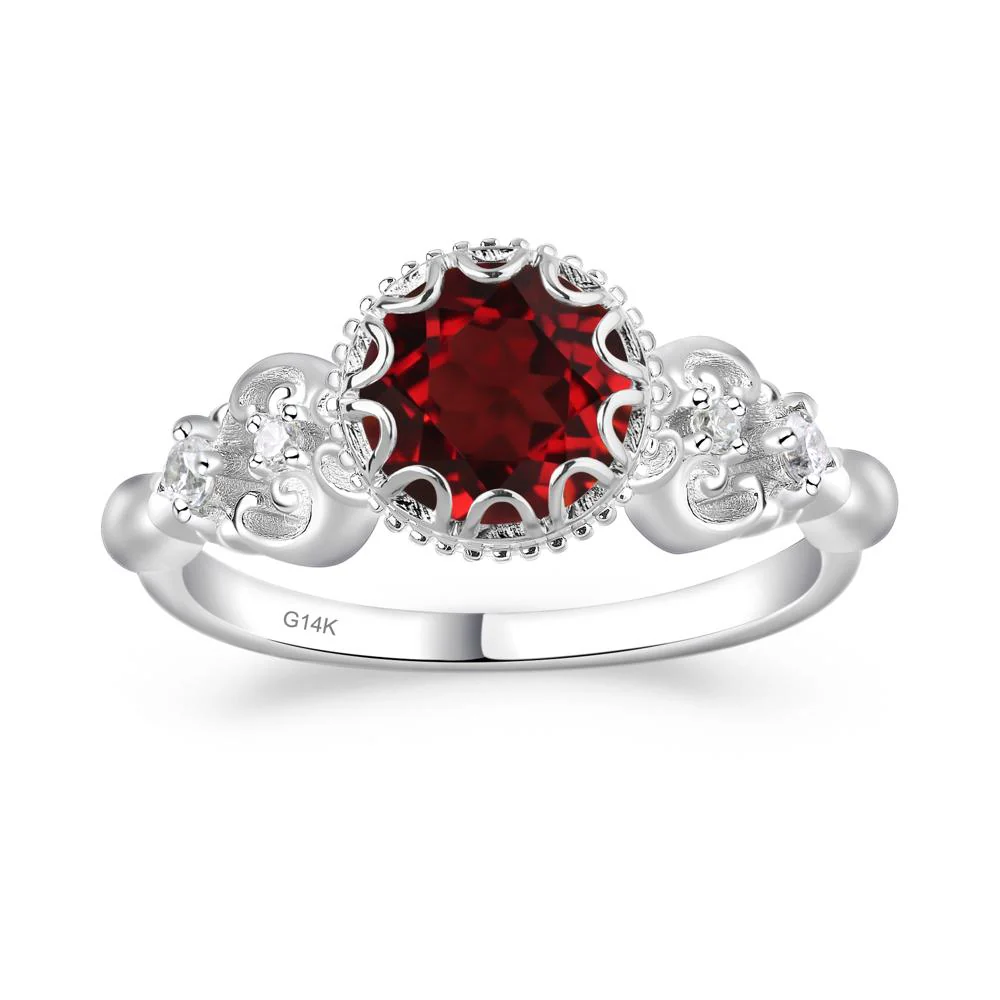 Vintage Style Garnet Ring - Image 3