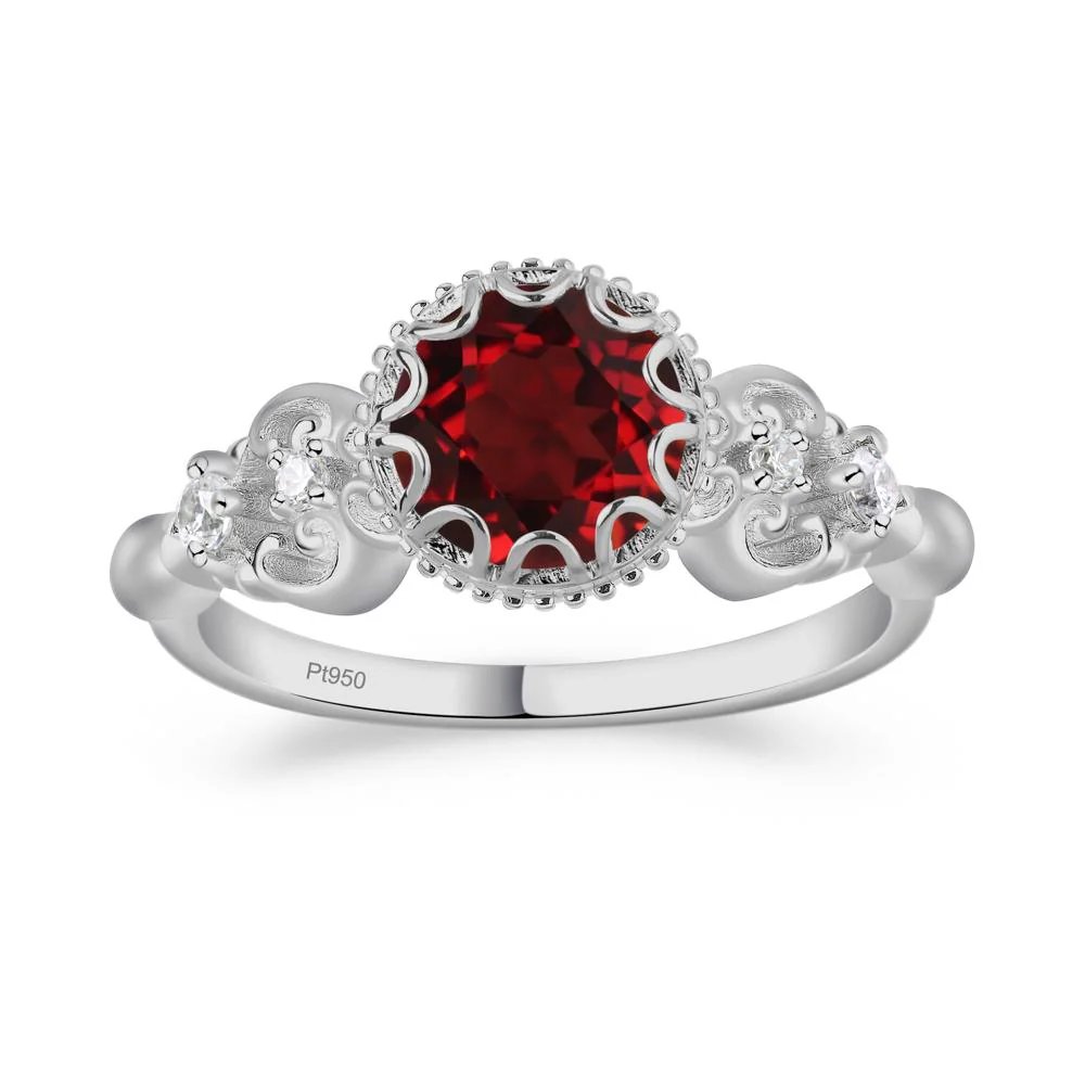 Vintage Style Garnet Ring - Image 6