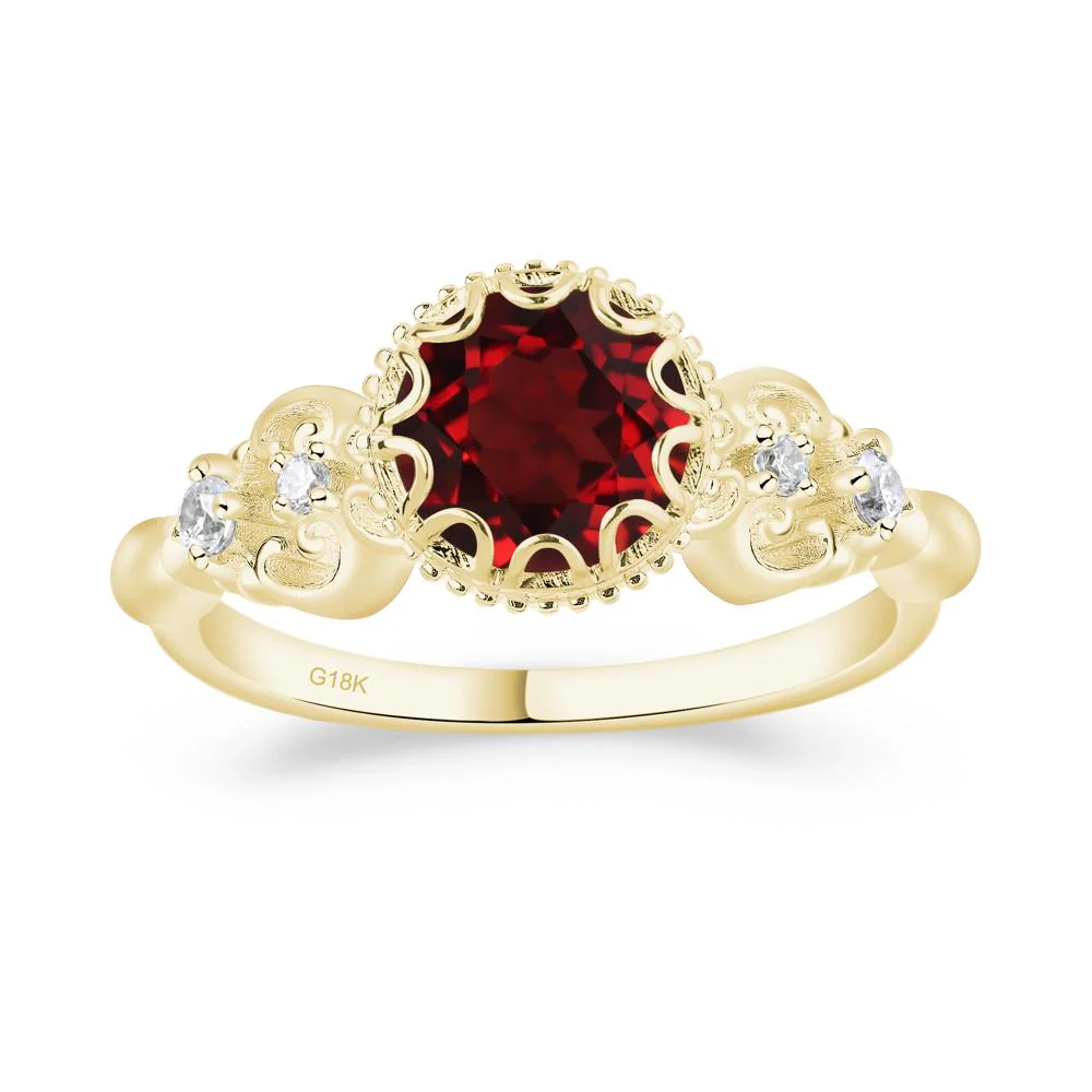 Vintage Style Garnet Ring - Image 8