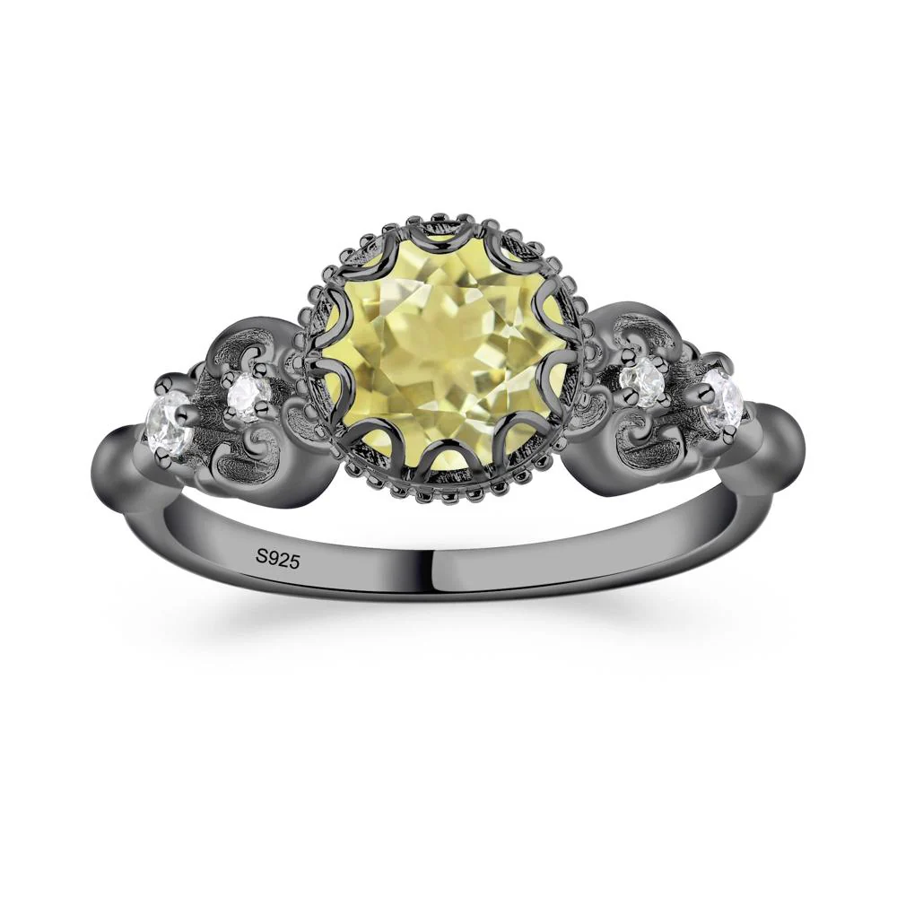 Vintage Style Lemon Quartz Ring - Image 3