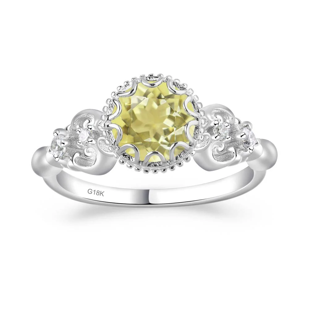 Vintage Style Lemon Quartz Ring - Image 7