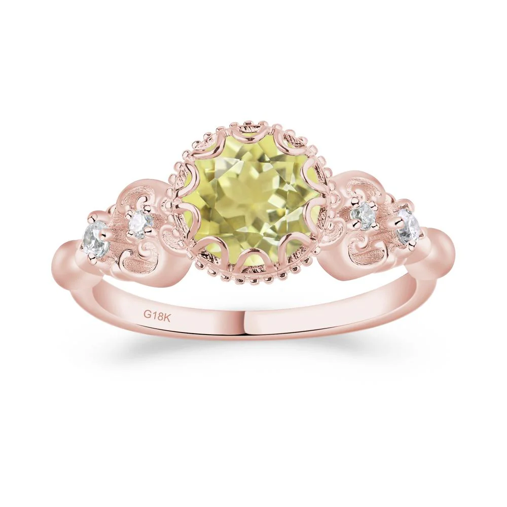 Vintage Style Lemon Quartz Ring - Image 9