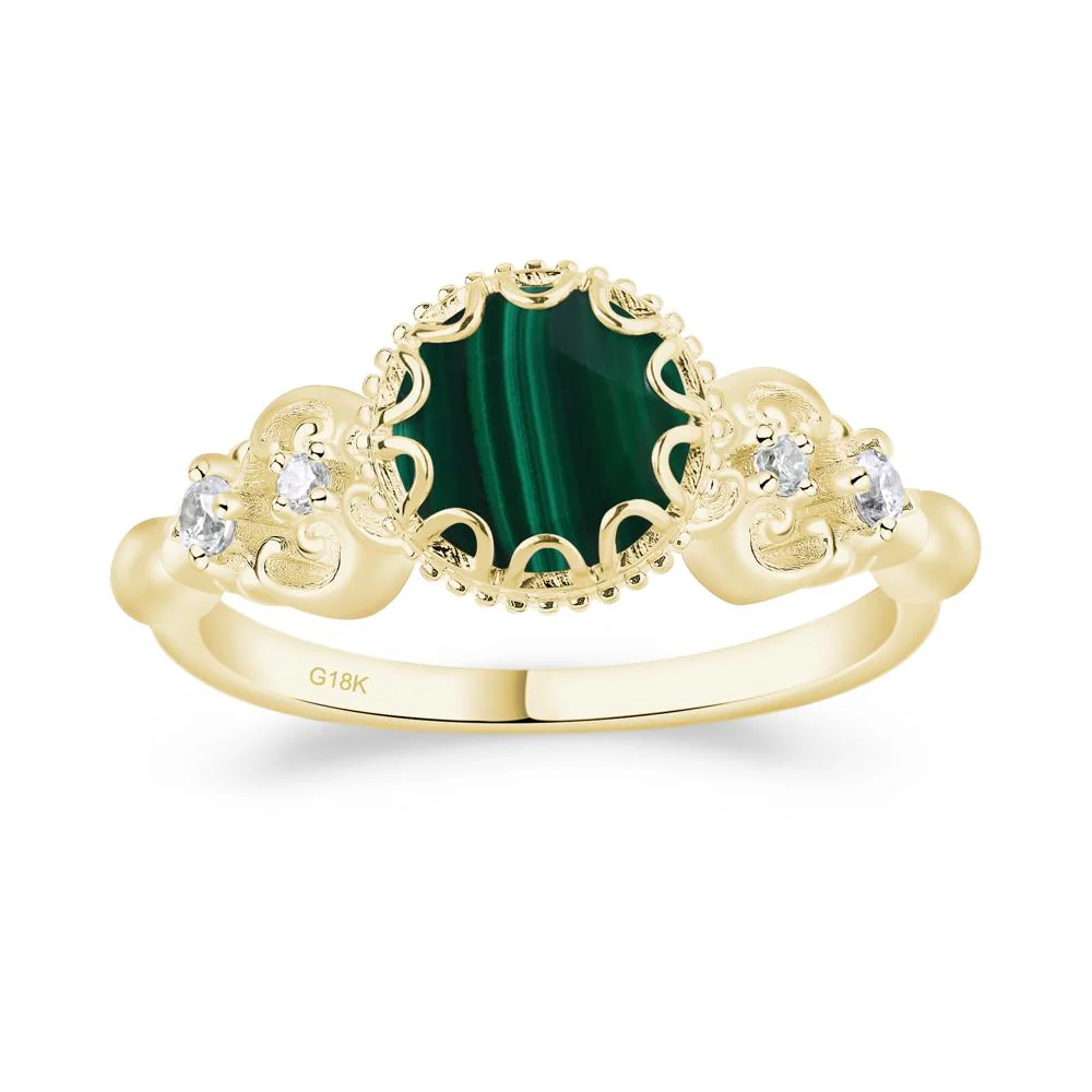 Vintage Style Malachite Ring - Image 8