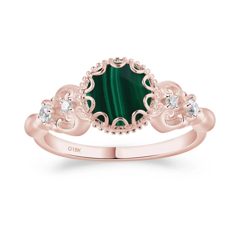 Vintage Style Malachite Ring - Image 9