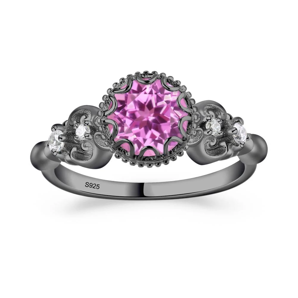 Vintage Style Pink Sapphire Ring