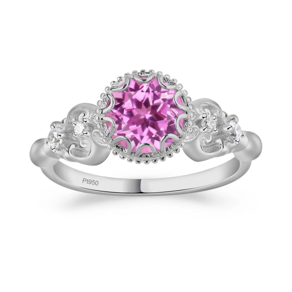 Vintage Style Pink Sapphire Ring - Image 6
