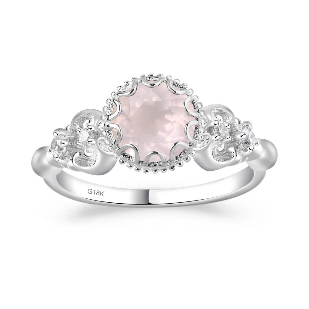 Vintage Style Rose Quartz Ring - Image 7