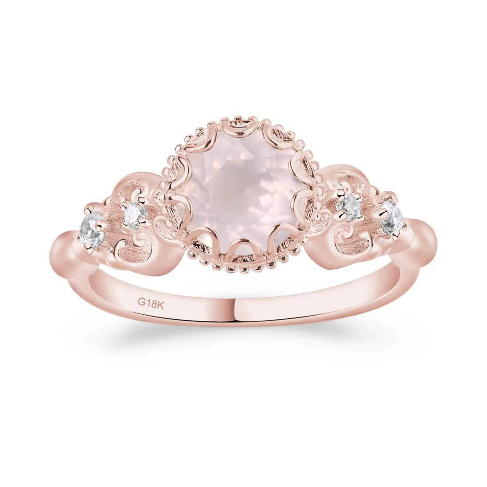 Vintage Style Rose Quartz Ring - Image 9