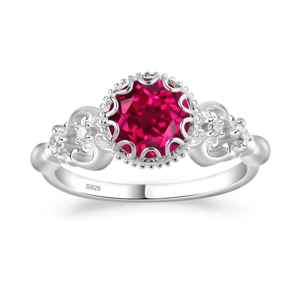 Vintage Style Ruby Ring - Image 2