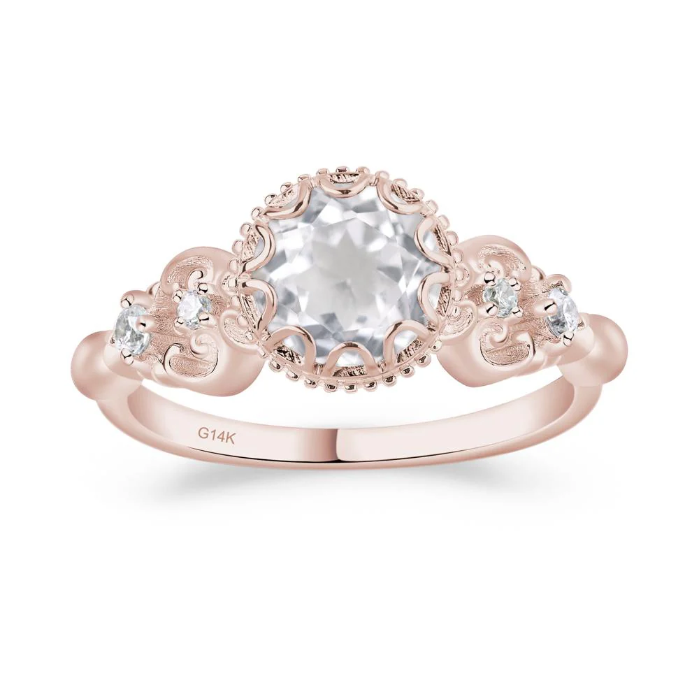 Vintage Style White Topaz Ring - Image 5